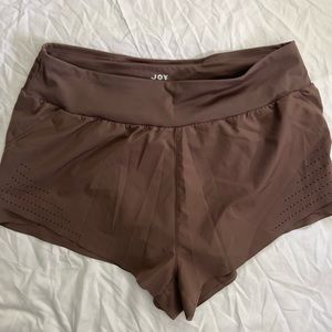 Brown/dark tan running shorts